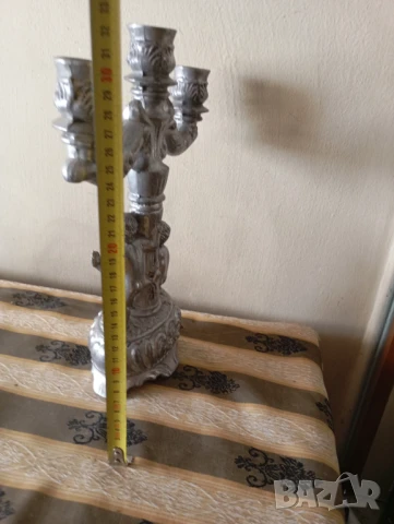 Свещник в бароков стил, снимка 3 - Други ценни предмети - 51221137