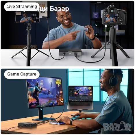 Нова Видео Карта UGREEN 1080P 60Hz HDMI USB C за Стрийминг Гейминг, снимка 3 - Друга електроника - 43984620