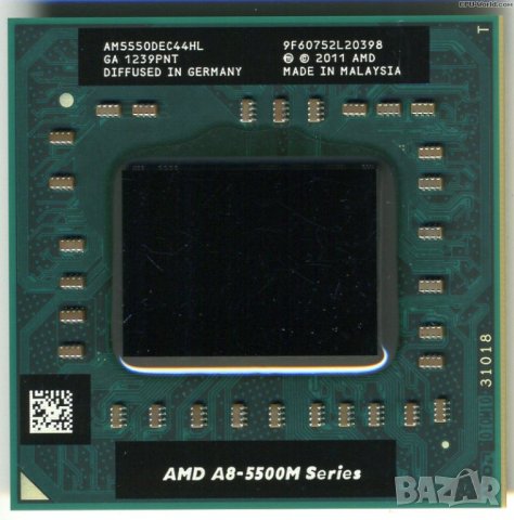 AMD A8 Series A8-5550M CPU Quad-Core 2.1GHz 3.1GHz 4M Socket FS1 Processor, снимка 1 - Части за лаптопи - 35618254