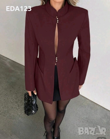 Бордово сако , снимка 2 - Сака - 52956299
