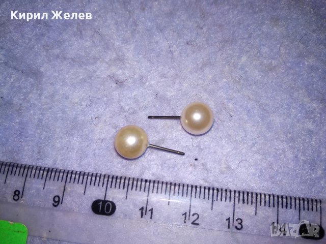 СТАРИ СРЕБЪРНИ ПЕРЛЕНИ НЕЖНИ РЕТРО ОБЕЧКИ 26775, снимка 5 - Антикварни и старинни предмети - 39653954