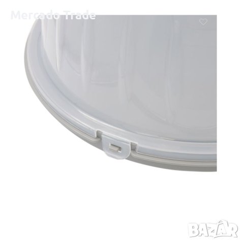 Кутия за торта Mercado Trade, Пластмаса, Кръгла, Сив, снимка 2 - Форми - 43128863