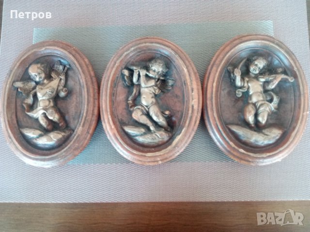 Продавам барелеф восъчни колекции на ангелчета-музиканти.Обявената цена е за всичките.Коментар--цена, снимка 5 - Колекции - 39586430