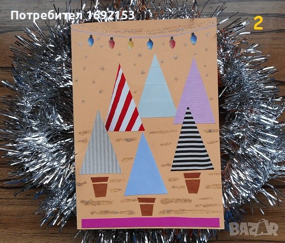 Ръчно изработени коледни и картички за рожден ден, снимка 9 - Коледни подаръци - 35119766