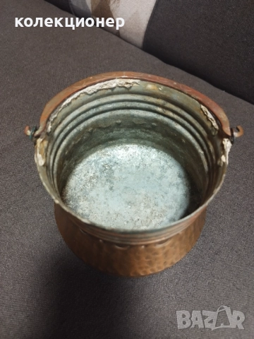 МАЛКО БАКЪРЕНО МЕНЧЕ 1 ЛИТЪР /виж описанието/, снимка 2 - Антикварни и старинни предмети - 52926715