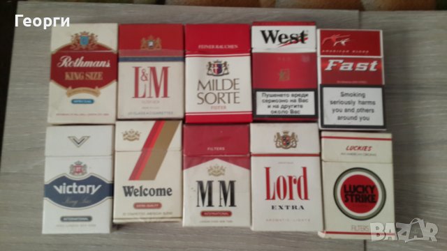 Цигарени кутии от 90те за колекции, снимка 3 - Колекции - 42119745