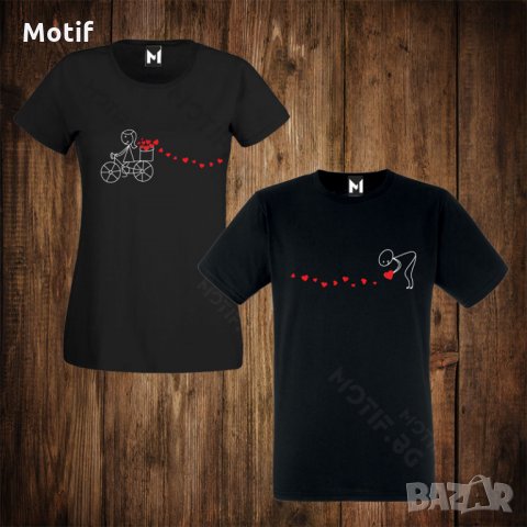 Тениски за двойки - Свети Валентин - мъжка тениска + дамска тениска 