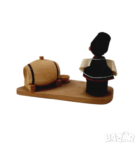 Стара дървена, етно, битова кукла, декорация, буре(11.2), снимка 3 - Колекции - 47613437
