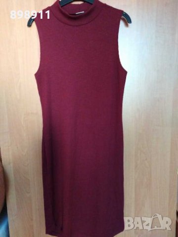 Рокля рипс в бордо, снимка 2 - Рокли - 27941757