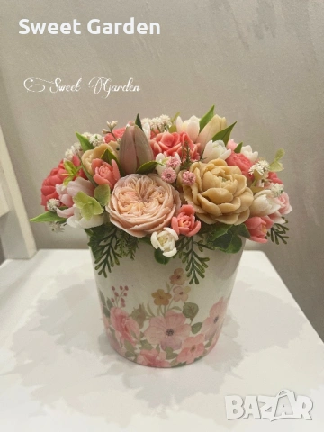  Аранжировки от ароматни ,сапунени цветя