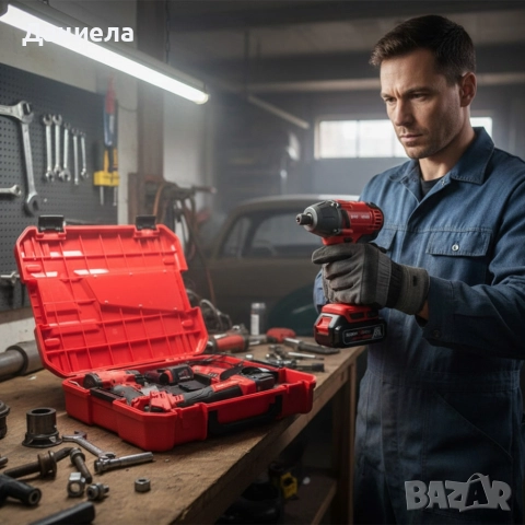 Комплект 2 в 1 KraftRoyal Red Mx Fuel 36V – ъглошлайф + гайковерт, 2x 8Ah батерии, снимка 7 - Други инструменти - 52749832