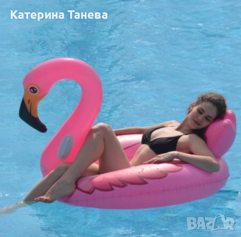 Надуваемо фламинго, 115х115см, снимка 2 - Басейни и аксесоари - 51599666