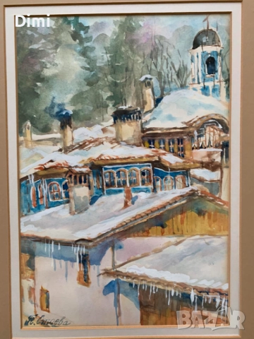 ПАОЛА СТОЕВА акварел/пейзаж, снимка 2 - Картини - 52815433