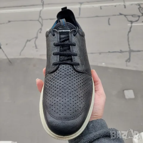 Кожени обувки Ecco Leather Transit Tie номер 46, снимка 6 - Други - 48631747