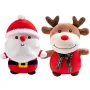 Коледна плюшена играчка 25см – Дядо Коледа или Еленче, снимка 6