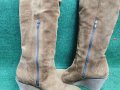 Топли дамски чизми с платформа 37 номер , снимка 12