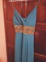 Разкошна тюркоазена дълга рокля, снимка 4