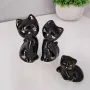5557 Винтидж колекция Черни котки фигурки, 3 броя, снимка 1