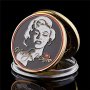 Възпоменателна колекционерска позлатена монета Мерлин с капсула Монро, снимка 3