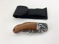 Руски сгъваем джобен нож с калъф"Тайга"/Вълк/Акула сталь 65х13, снимка 3