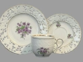 Троен сет порцелан Теменужка, снимка 2