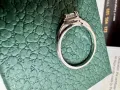 Сребърен пръстен с мойсанит (Диамант) 0.5 карата, снимка 7