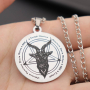 Сатанински медальон / Обратен Кръст с Пентаграм - Неръждаема Стомана / Луцифер , снимка 2