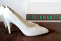 Бели официални кожени обувки Salamander № 39, UK 6 - нови, снимка 5