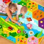 beetoy Бебешка памучна постелка за игра, мека плюшена, 2 X 1,5 м, снимка 6