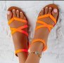 Разпродажба Нови оранжеви сандали, снимка 1 - Сандали - 33038418