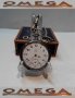 Рядък джобен часовник ОМЕГА сребро ниело OMEGA, снимка 6