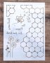 Пчела медена пчелна пита килийки стенсил шаблон за спрей за торта украса Scrapbooking, снимка 1 - Други - 33087897