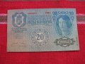 Банкнота 20 крони Австроунгария UNC, снимка 3