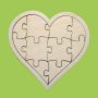 Празен пъзел Сърце от дърво , снимка 4