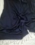 Тъмно син шал с ресни 180/66, снимка 2