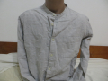 Мъжка риза с дълъг ръкав от лен Uniqlo, снимка 1