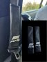 протектори за колани на автомобил Мерцедес AMG кожени комплект 2бр
