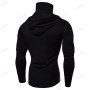 Мъжка еластична тениска с дълъг ръкав с маска и качулка, 2цвята, снимка 6