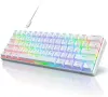 RK ROYAL KLUDGE RK61 Кабелна 60% механична игрална клавиатура, програмируема QMK/VIA RGB, снимка 1