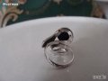 Авторски сребърен пръстен с лазурит , снимка 5