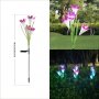 Соларни градински светлини с цветни глави на лилия ,водоустойчиви, снимка 11