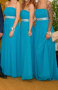 Официална шаферска рокля цвят морско синьо