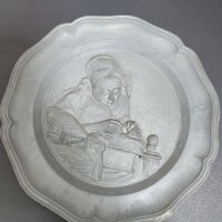 Немски чинии за стена цинк/калай , снимка 9 - Антикварни и старинни предмети - 39412178
