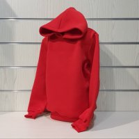 Нов детски суичър в червен цвят с качулка, снимка 2 - Детски анцузи и суичери - 35621845