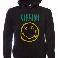 Нов детски суичър с трансферен печат на музикалната група Nirvana (Нирвана), снимка 1 - Детски анцузи и суичери - 34585970