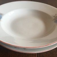 9 порцеланови чинии със сини цветя - 4 дълбоки + 5 литки, снимка 6 - Чинии - 40377106