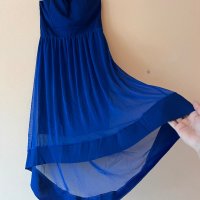Турско синя рокля без презрамки 💙, снимка 8 - Рокли - 44016855