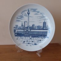 Немска порцеланова чиния за стена кобалт с кутия Валендорф 1970 г, снимка 6 - Антикварни и старинни предмети - 43734604