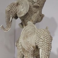 Статуетка  Слончета Фигура Слон 30см, снимка 2 - Статуетки - 38254163