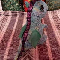 Голям плюшен пъстър Дино, снимка 4 - Плюшени играчки - 43439110